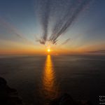 The view from North Cape in the late evening at the 19th of July. Late