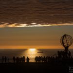 The globe at North Cape is popular so it can get crowded when the weather is like this. The globe