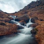 Small rivers grows bigger when the snow is melting up in the hills. Small rivers